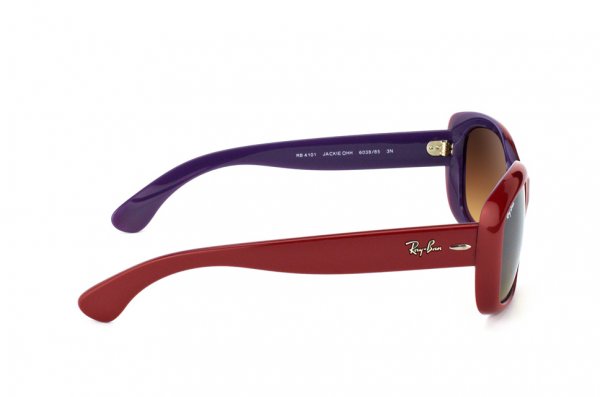   Ray-Ban Jackie Ohh RB4101-6038-85 Opal Violet Top Red | Brown Gradient
