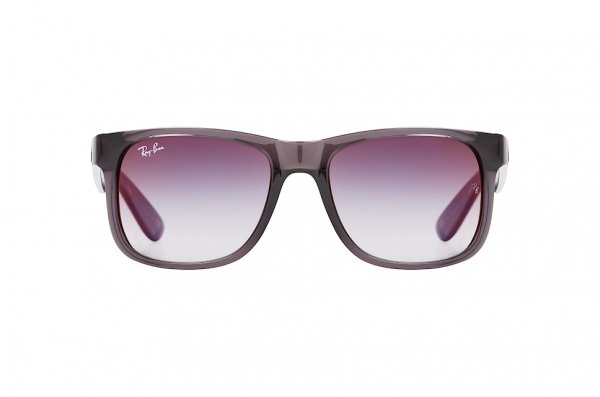   Ray-Ban Justin RB4165-606-U0 Transparent Grey | Gradient Mirror Red