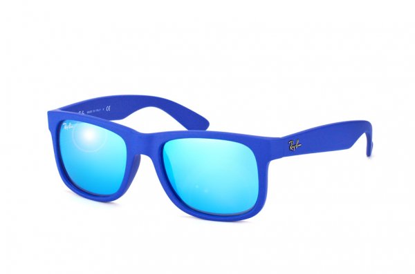   Ray-Ban Justin RB4165-6088-55 Rubber Blue | Blue Mirror