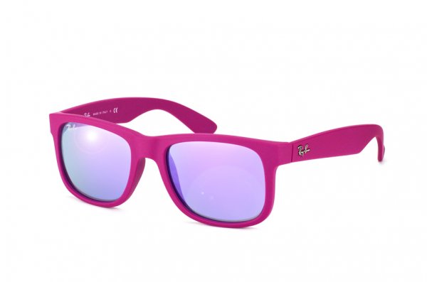   Ray-Ban Justin RB4165-6089-4V Violet | Grey Mirror Violet Solid