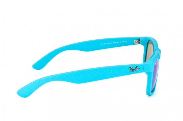   Ray-Ban Justin RB4165-6090-3R Turquoise Rubber | Green Mirrored