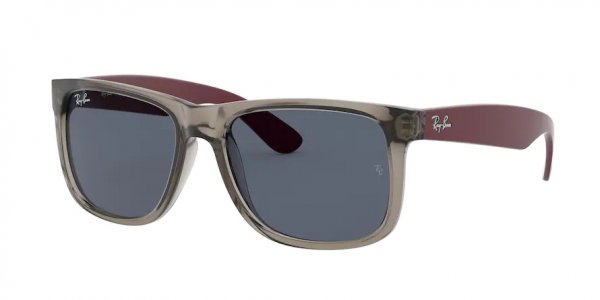   Ray-Ban Justin RB4165-6509-87 Transparent Grey / Vinous | Dark Grey