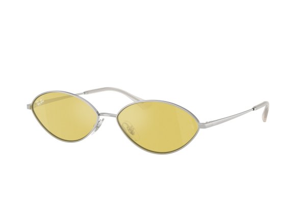 Sunglasses Ray-Ban Kai Bio-Based RB3757-003-6D Silver | Yellow Mirror