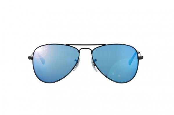   Ray-Ban Kids and Junior Aviator RB9506S-201-55 Black | Blue Mirror