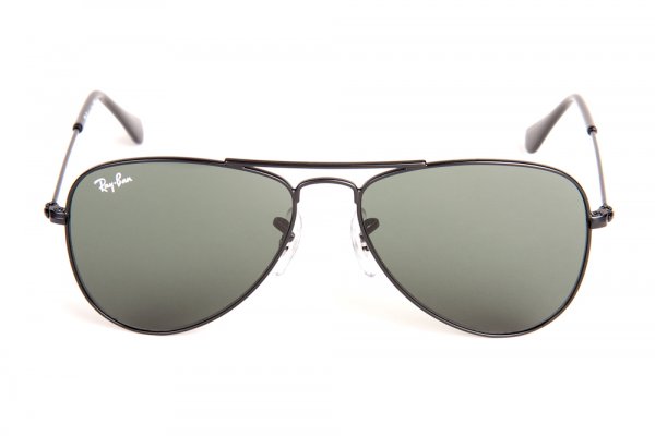   Ray-Ban Kids and Junior Aviator RB9506S-201-71 Matte Black | Grey Green