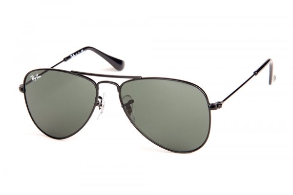   Ray-Ban Kids and Junior Aviator RB9506S-201-71 Matte Black | Grey Green