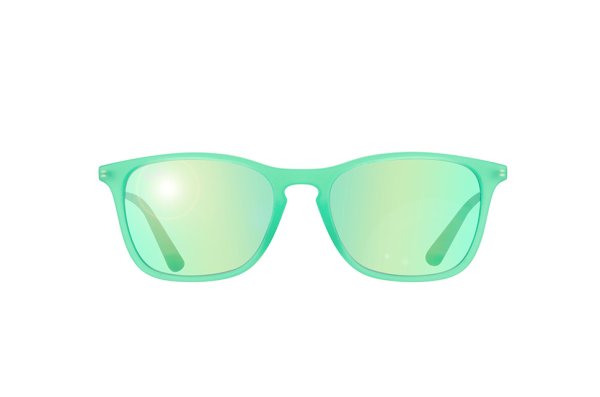   Ray-Ban Kids and Junior Chris RB9061S-7007-3R Green Neon / Chrome | Green Mirror