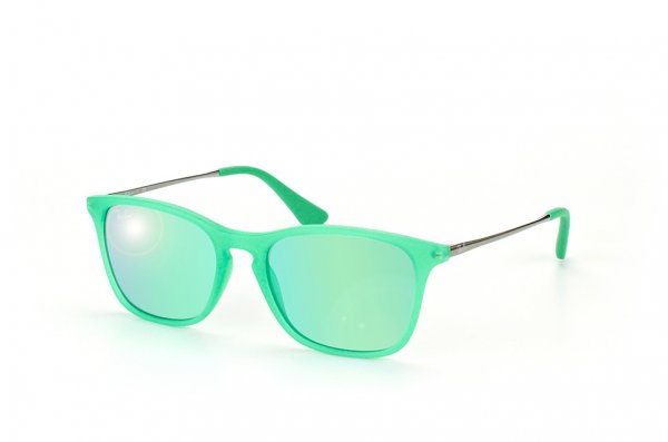   Ray-Ban Kids and Junior Chris RB9061S-7007-3R Green Neon / Chrome | Green Mirror