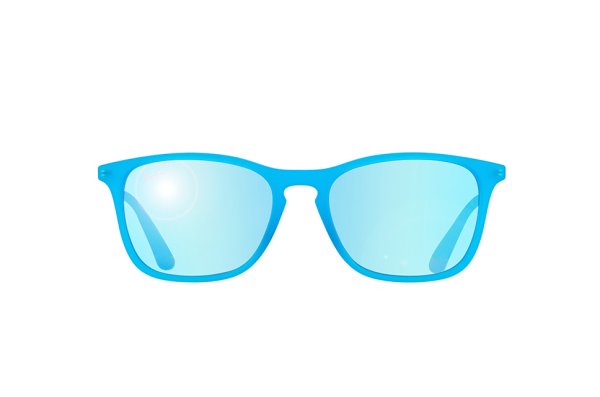   Ray-Ban Kids and Junior Chris RB9061S-7011-55 Blue Neon / Chrome | Blue Mirror