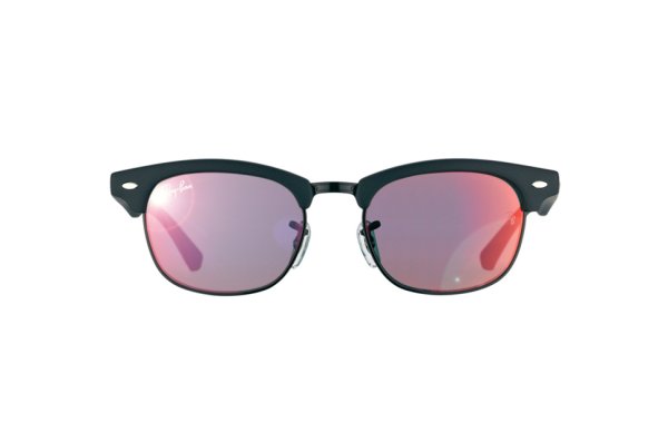   Ray-Ban Kids and Junior Clubmaster RB9050S-100S-6Q Matt Black | Red  Mirror