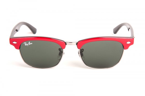   Ray-Ban Kids and Junior Clubmaster RB9050S-162-71 Red/Black | Grey/Green