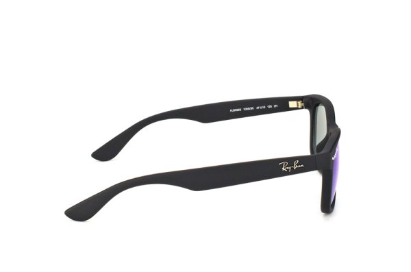   Ray-Ban Kids and Junior New Wayfarer RB9052S-100S-3R Matt Black | Green Mirrored