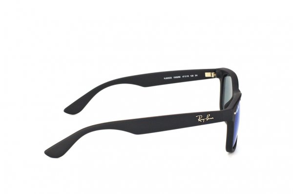   Ray-Ban Kids and Junior New Wayfarer RB9052S-100S-55 Matt Black | Blue Mirrored