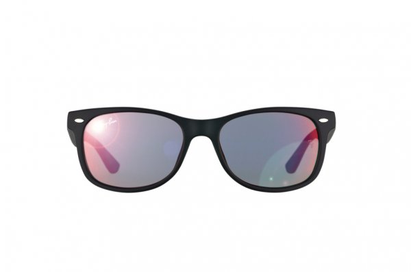   Ray-Ban Kids and Junior New Wayfarer RB9052S-100S-6Q Matt Black | Red Mirrored