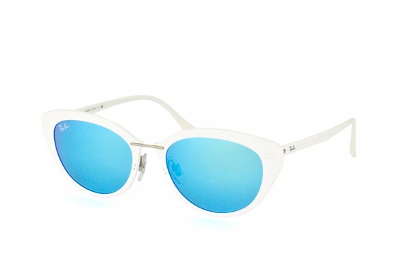   Ray-Ban LightRay RB4250-671-55 White | Multilayer Blue Mirror