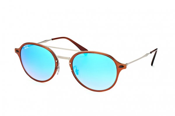   Ray-Ban LightRay RB4287-604-B7 Brown / Silver | Gradient Blue Mirror