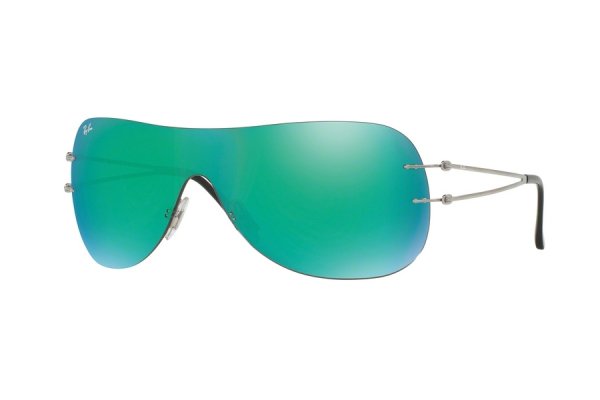   Ray-Ban LightRay RB8057-159-3R Silver |  Green Mirror