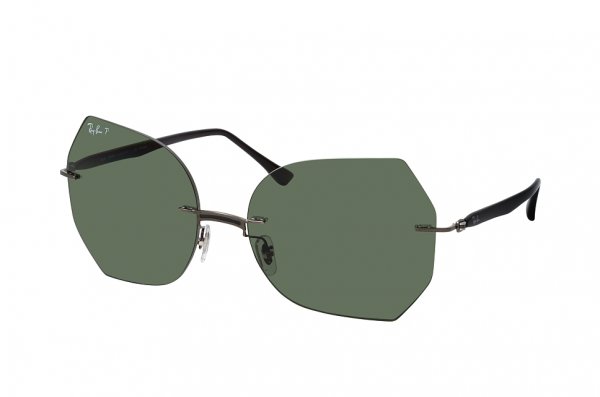   Ray-Ban LightRay RB8065-004-9A Gunmetal | Natural Green Polarized