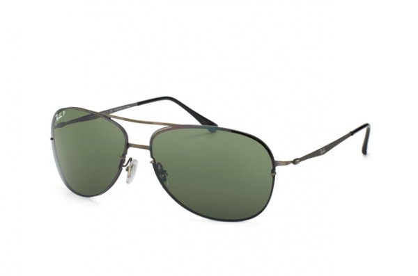   Ray-Ban LightRay Titanium RB8052-154-9A Matt Grey | APX Grey/Green Polarized