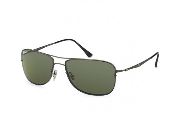   Ray-Ban LightRay Titanium RB8054-154-9A Matt Grey | APX Grey/Green Polarized