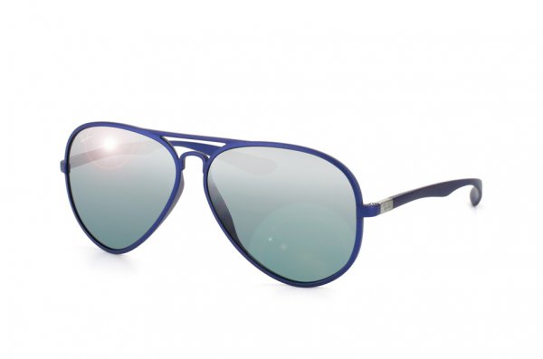 Sunglasses Ray-Ban Liteforce Aviator RB4180-6015-88 Matte Blue | Grey Silver Mirror