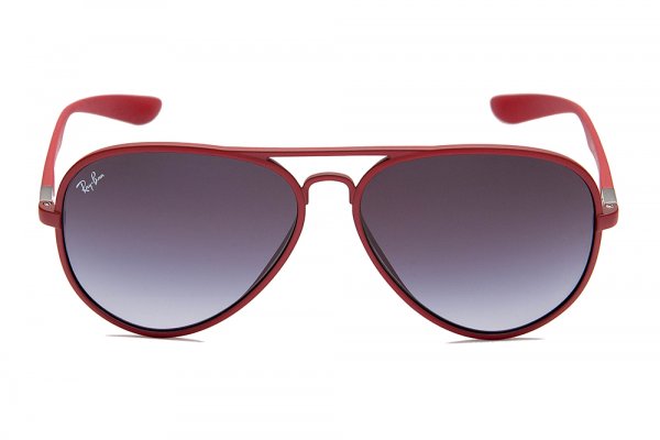   Ray-Ban Liteforce Aviator RB4180-6018-8G Matte Red | Gradient Grey