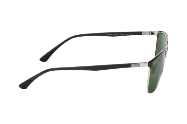   Ray-Ban Liteforce Chromance RB3686-9144-P1 Black / Silver | Green Polarized