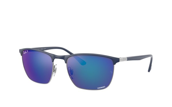Sunglasses Ray-Ban Liteforce Chromance RB3686-9204-4L Dark Blue / Silver | Blue Mirror Polarized