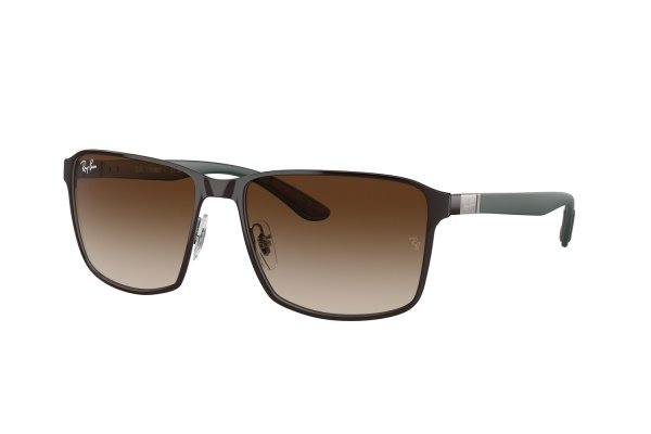   Ray-Ban Liteforce RB3721-188-13 Black / Silver | Brown Gradient