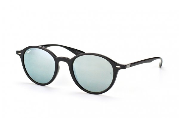   Ray-Ban Liteforce Round RB4237-601-30 Black| Crystal Silver Mirror