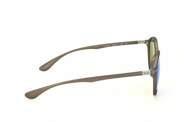   Ray-Ban Liteforce Round RB4237-6206-17 Matt Dark Grey| APX Blue Mirror