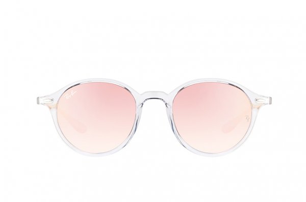   Ray-Ban Liteforce Round RB4237-6288-7Y Transparent White / Yellow | Pink Gold Mirror