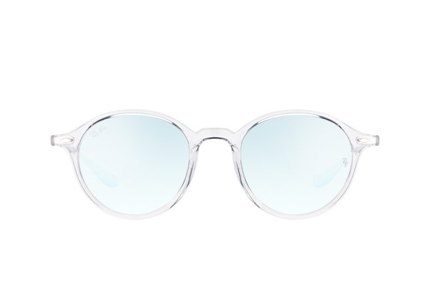   Ray-Ban Liteforce Round RB4237-6290-9U Transparent White / Brown |  Mirror Blue Yellow