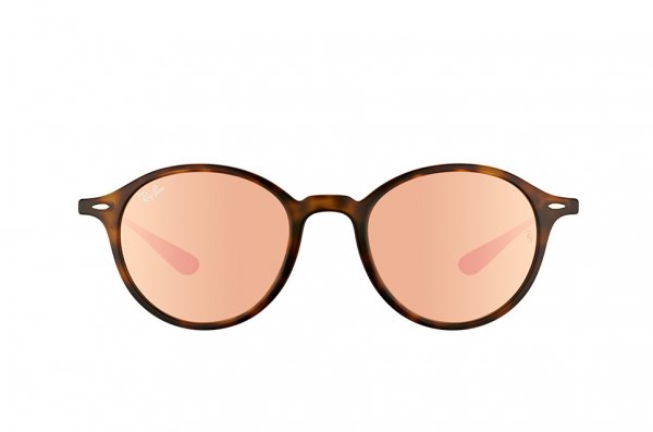   Ray-Ban Liteforce Round RB4237-894-Z2 Matt Havana| APX Pink Mirror