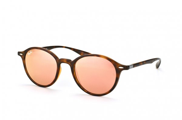   Ray-Ban Liteforce Round RB4237-894-Z2 Matt Havana| APX Pink Mirror