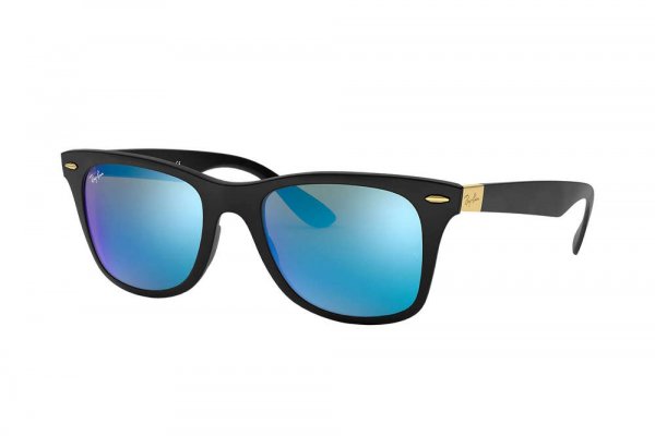   Ray-Ban Liteforce Wayfarer RB4195-6318-55 Black | Blue Mirror