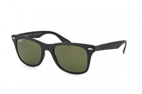   Ray-Ban Liteforce Wayfarer RB4195F-601S-9A Matt Black | APX Grey/Green Polarized