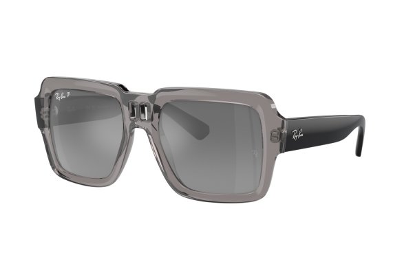   Ray-Ban Magellan RB4408-6725-82 Transparent Grey / Black | Grey Mirror Polarized
