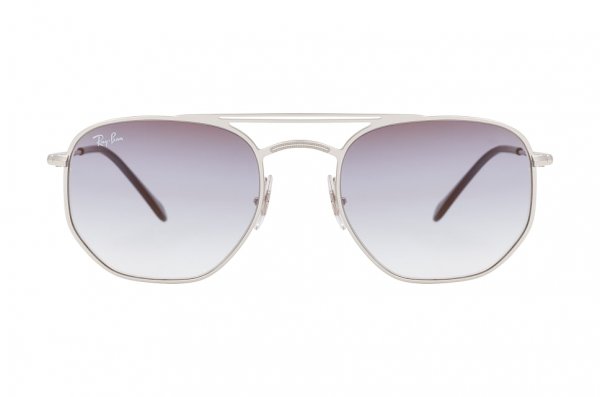   Ray-Ban Marshal Double Bridge RB3609-9142-0S Matt Silver | Gradient Blue Mirror