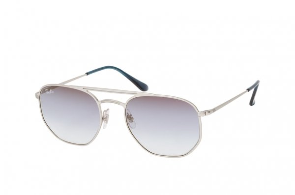   Ray-Ban Marshal Double Bridge RB3609-9142-0S Matt Silver | Gradient Blue Mirror