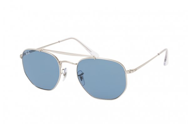  Ray-Ban Marshal RB3648-003-56 Silver | Light Blue Mirror