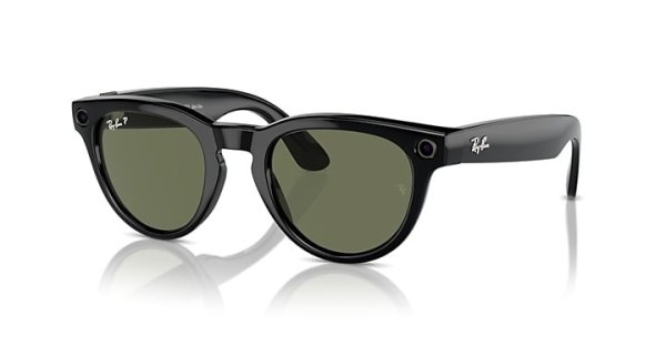   Ray-Ban Meta Headliner RW4009-601-9A Black | Natural Green Polarized