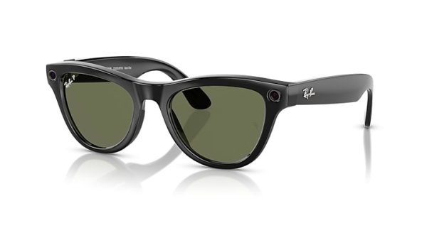   Ray-Ban Meta Skyler RW4010-601-9A Black | Natural Green Polarized