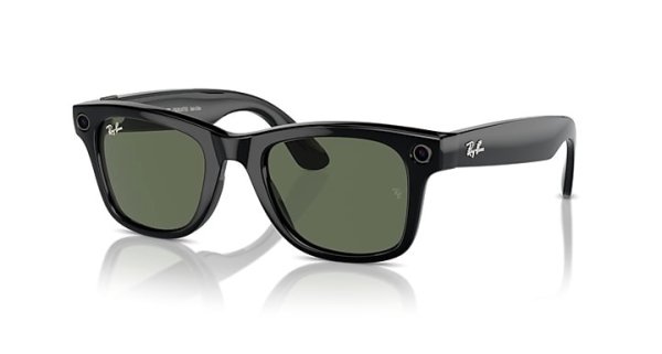   Ray-Ban Meta Wayfarer RW4006-601-71 Black | Natural Green