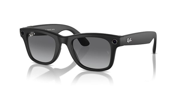   Ray-Ban Meta Wayfarer RW4006-601S-T3 Matt Black | Gradient Grey Polarized