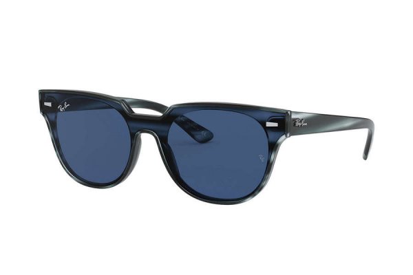 Sunglasses Ray-Ban Meteor-Flat-Lenses RB4368N-6432-80 Striped Grey / Blue | Deep Blue