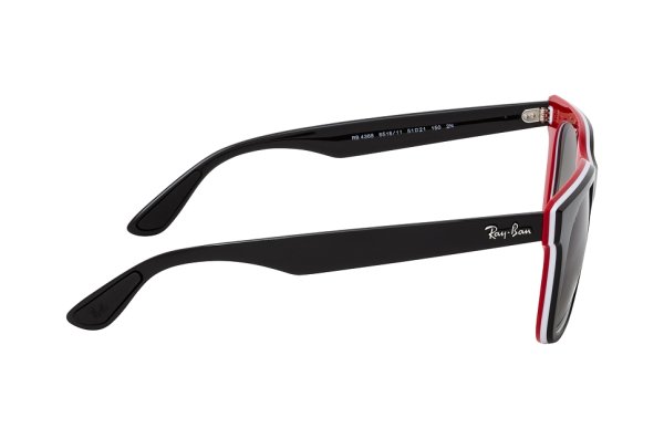 Sunglasses Ray-Ban Meteor RB4368-6518-11 Black/Red/White | Light Grey Gradient