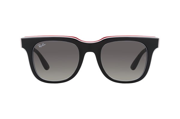 Sunglasses Ray-Ban Meteor RB4368-6518-11 Black/Red/White | Light Grey Gradient