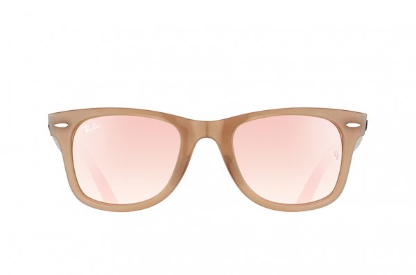  Ray-Ban Modified Wayfarer RB4340-6166-7Y Beige | Pink Gold Mirror