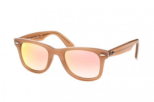   Ray-Ban Modified Wayfarer RB4340-6166-7Y Beige | Pink Gold Mirror